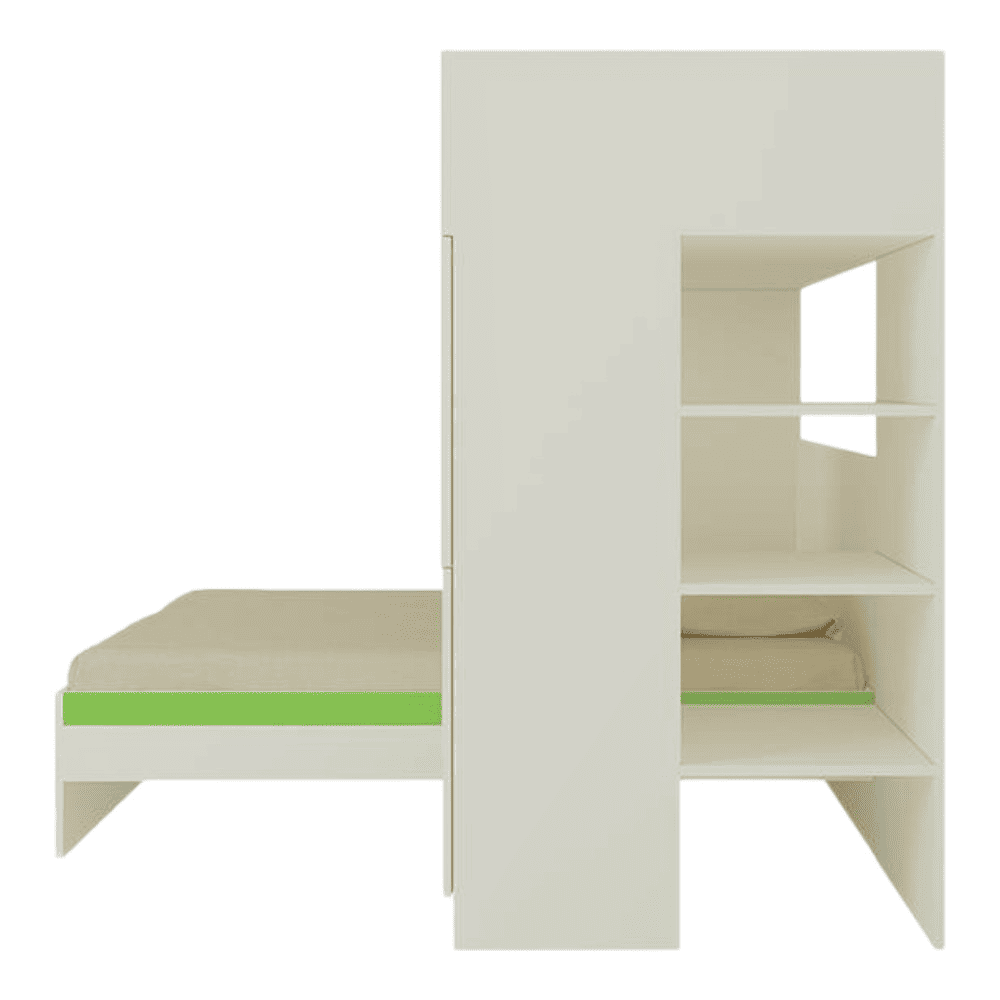 Siona Engineered Wood Box & Drawer Storage Bunk Bed Verdant Green