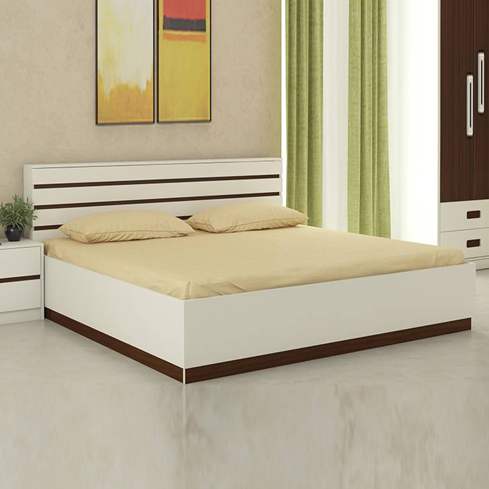 Paloma Engineered Wood Box Storage Bed in Ivory Colour-image-37