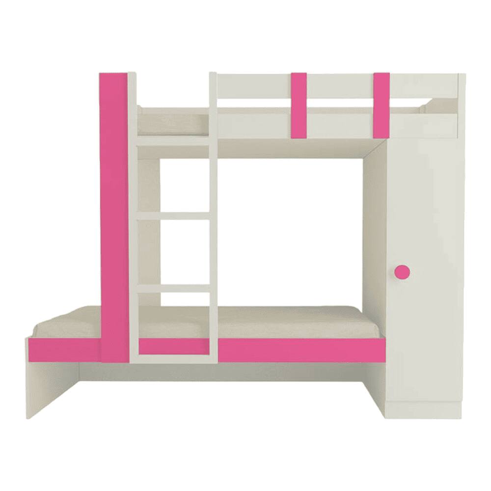 Evita Engineered Wood Box Storage Bunk Bed Barbie Pink