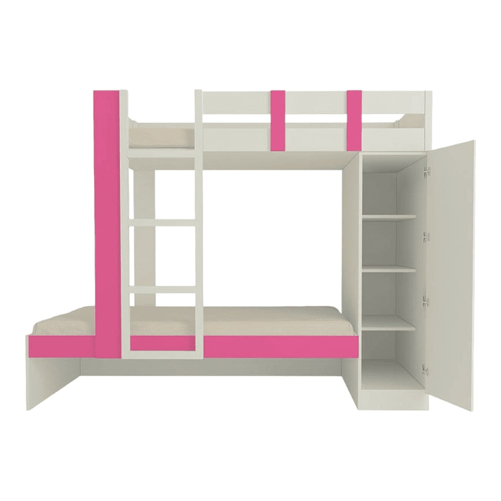 Evita Engineered Wood Box Storage Bunk Bed Barbie Pink