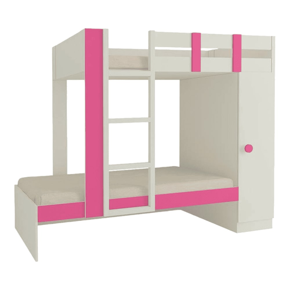 Evita Engineered Wood Box Storage Bunk Bed Barbie Pink