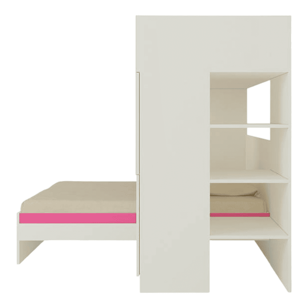 Siona Engineered Wood Box & Drawer Storage Bunk Bed Barbie Pink