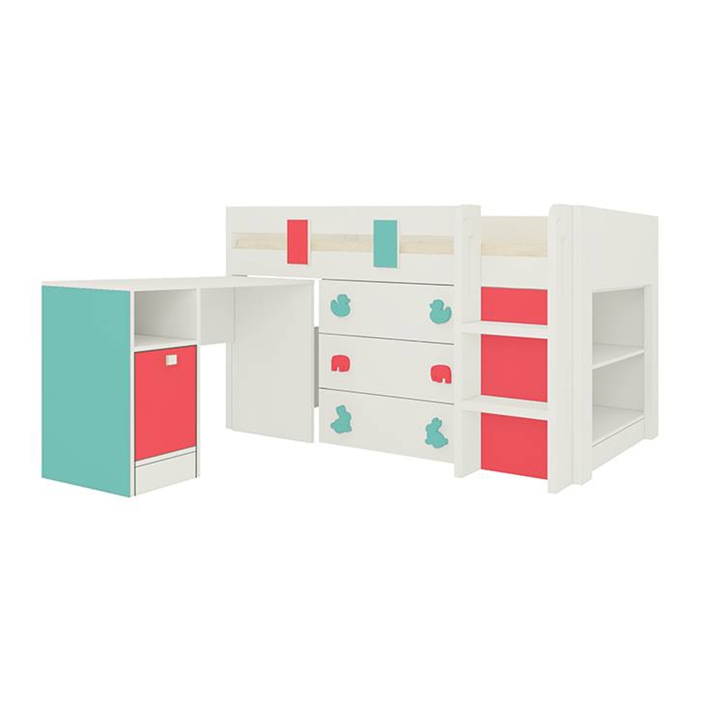 Sonoma Engineered Wood Drawer Storage Bed in Red Colour