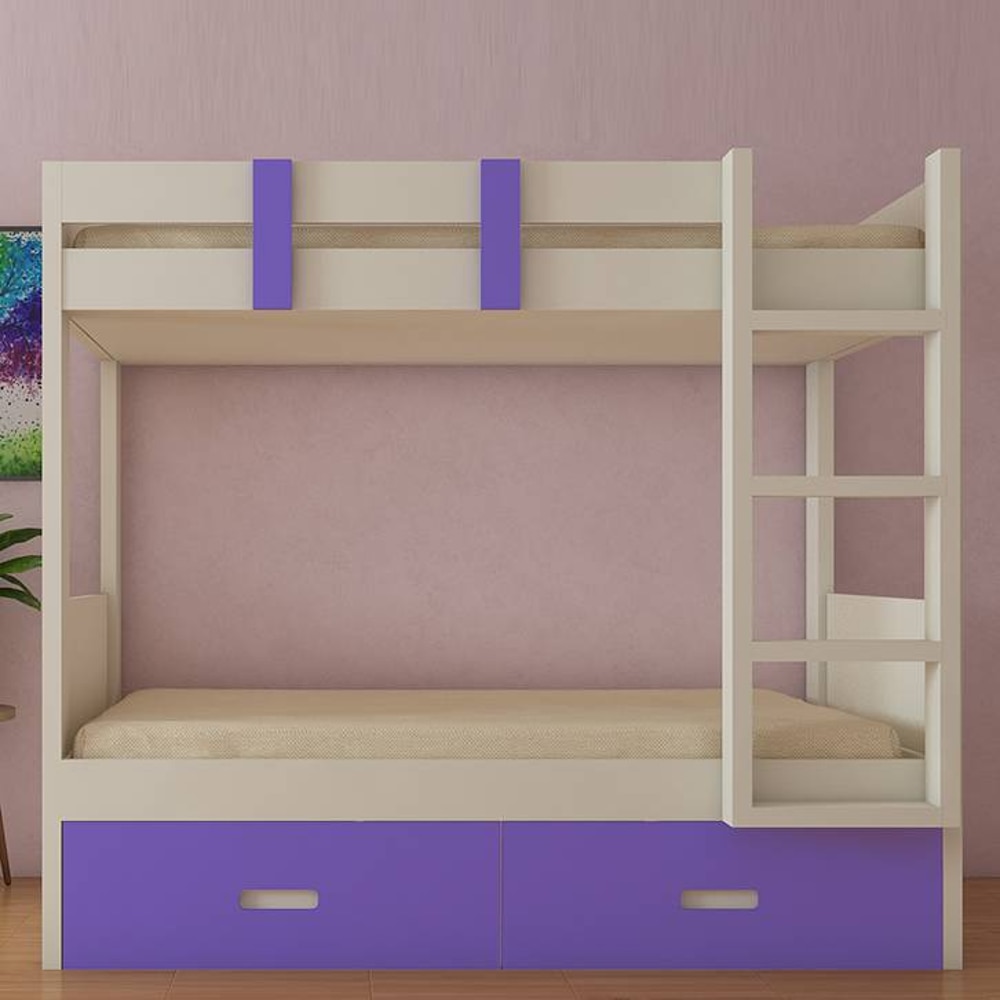 Adonica Engineered Wood Drawer Storage Bunk Bed Lavender Purple