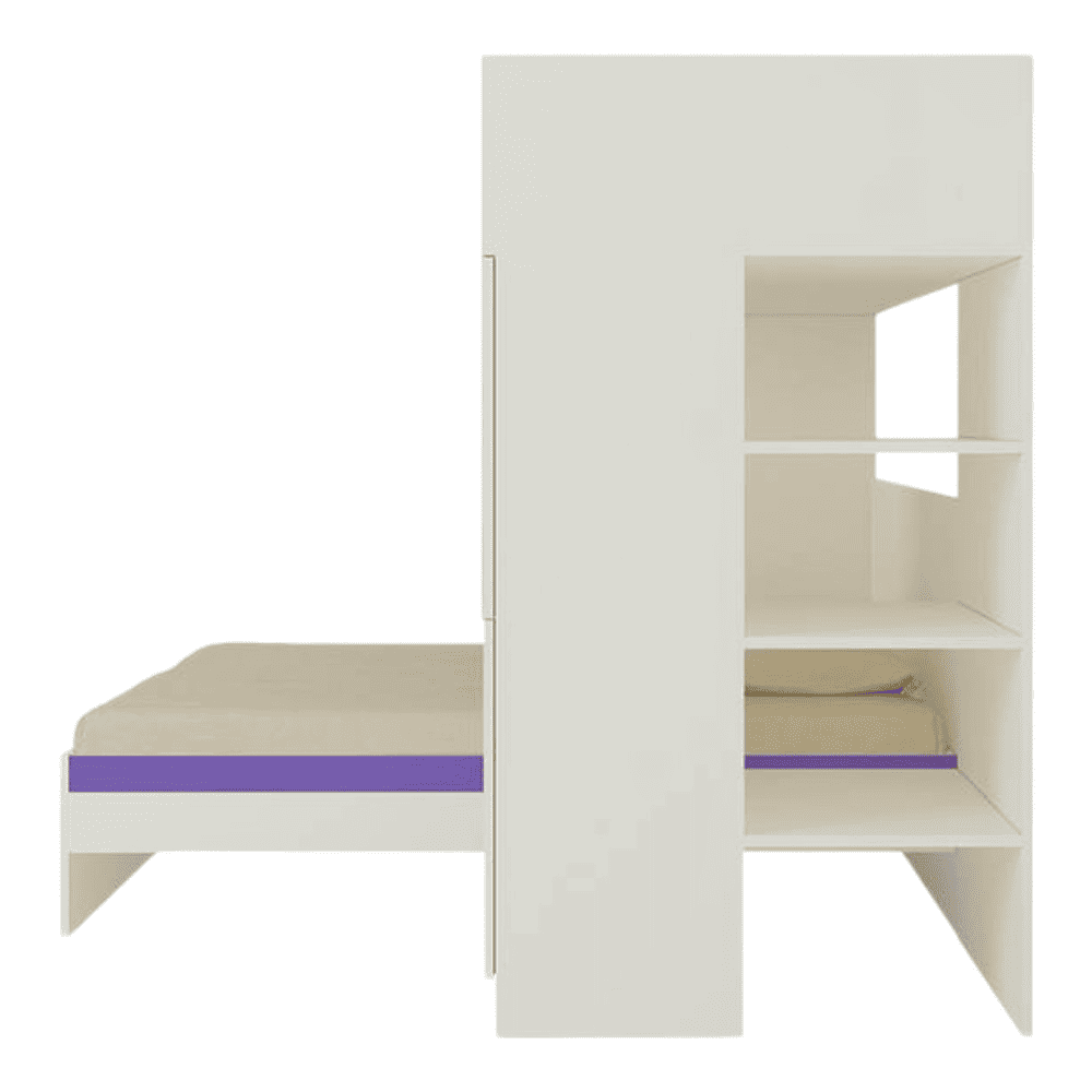 Siona Engineered Wood Box & Drawer Storage Bunk Bed Lavender Purple