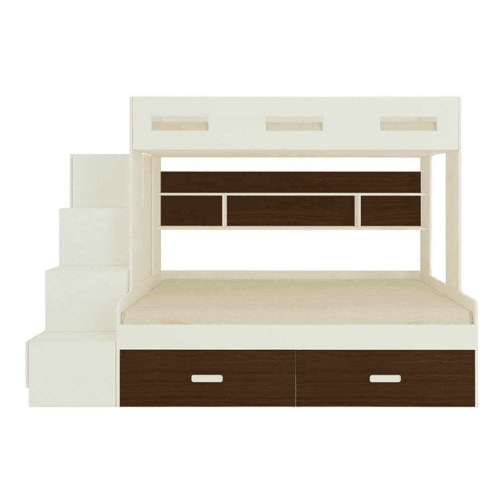 Austin Engineered Wood Box & Drawer Storage Bunk Bed Coffee Walnut