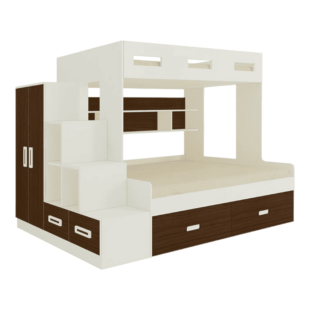 Austin Engineered Wood Box & Drawer Storage Bunk Bed Coffee Walnut