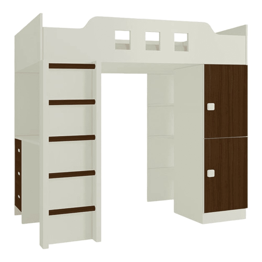 Siona Engineered Wood Box & Drawer Storage Bunk Bed Coffee Walnut