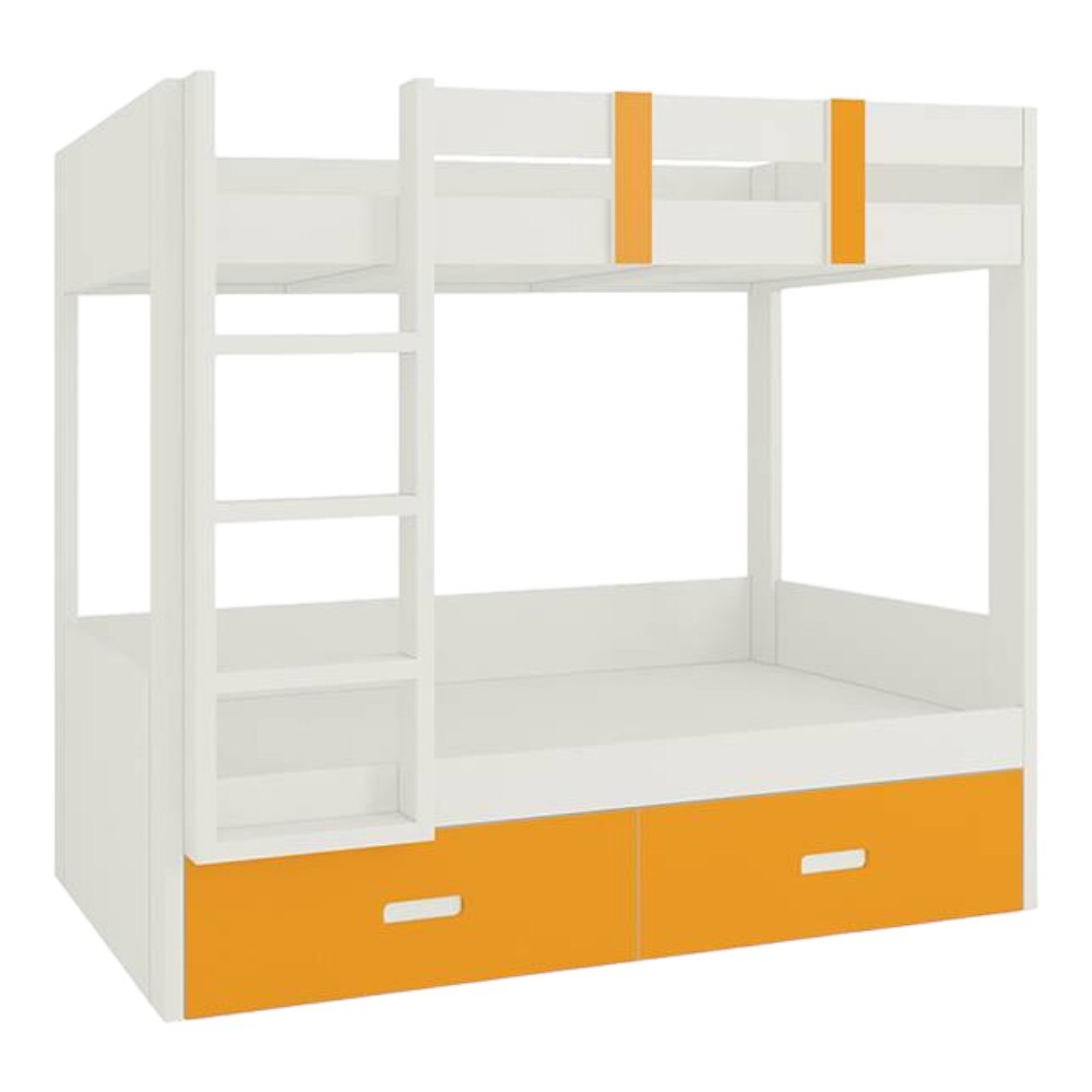Adonica Engineered Wood Drawer Storage Bunk Bed Mango Yellow