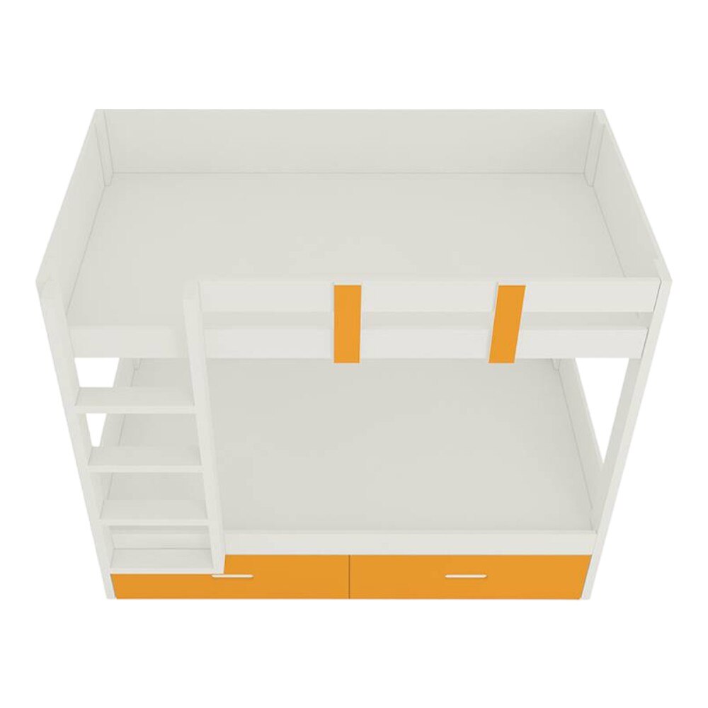 Adonica Engineered Wood Drawer Storage Bunk Bed Mango Yellow