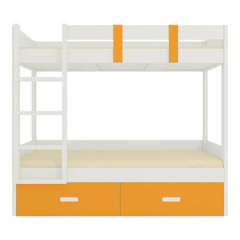 Adonica Engineered Wood Drawer Storage Bunk Bed Mango Yellow