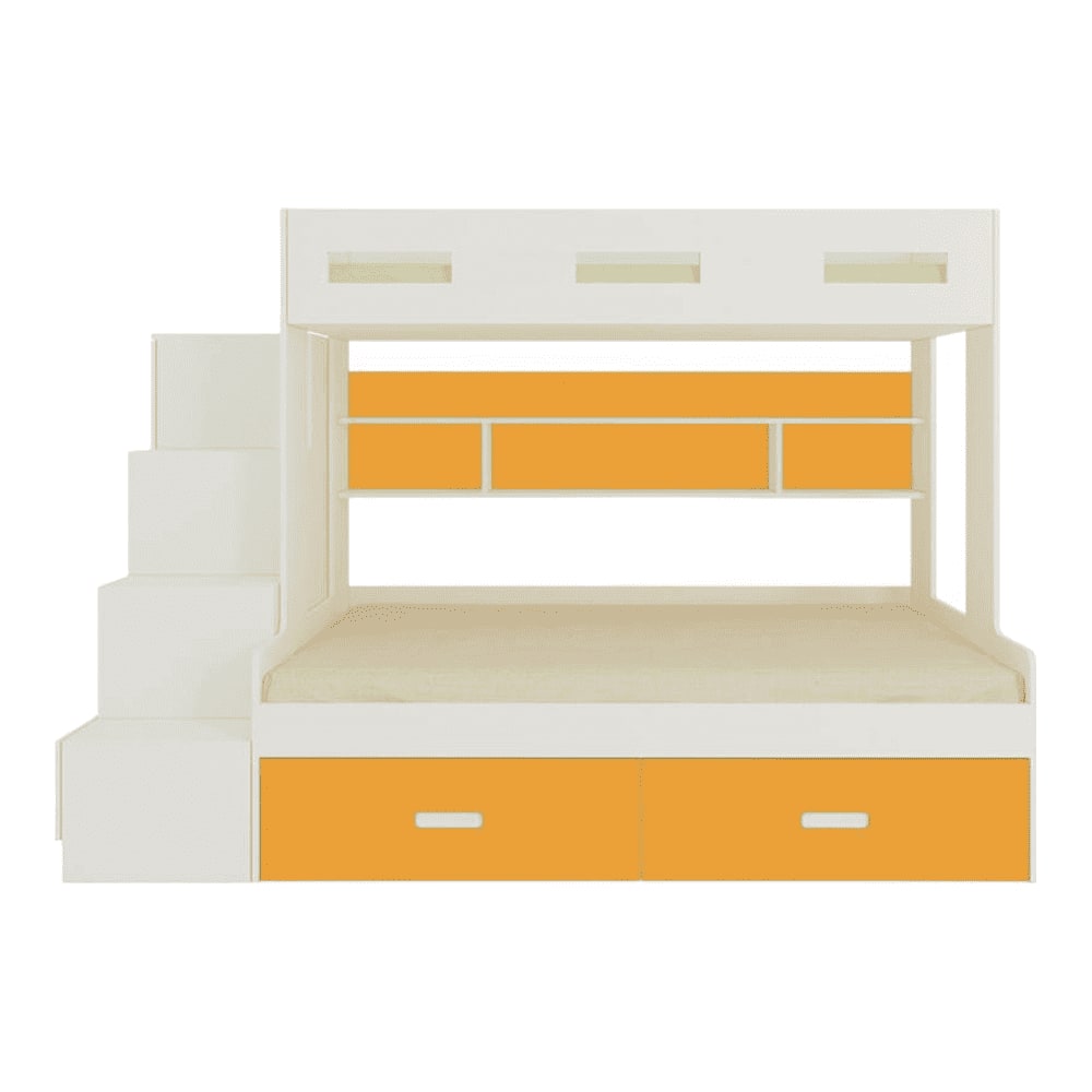 Austin Engineered Wood Box & Drawer Storage Bunk Bed Mango Yellow
