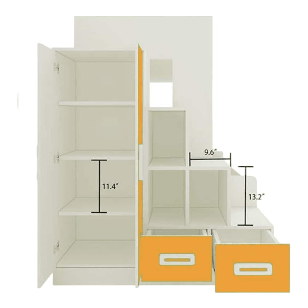 Austin Engineered Wood Box & Drawer Storage Bunk Bed Mango Yellow