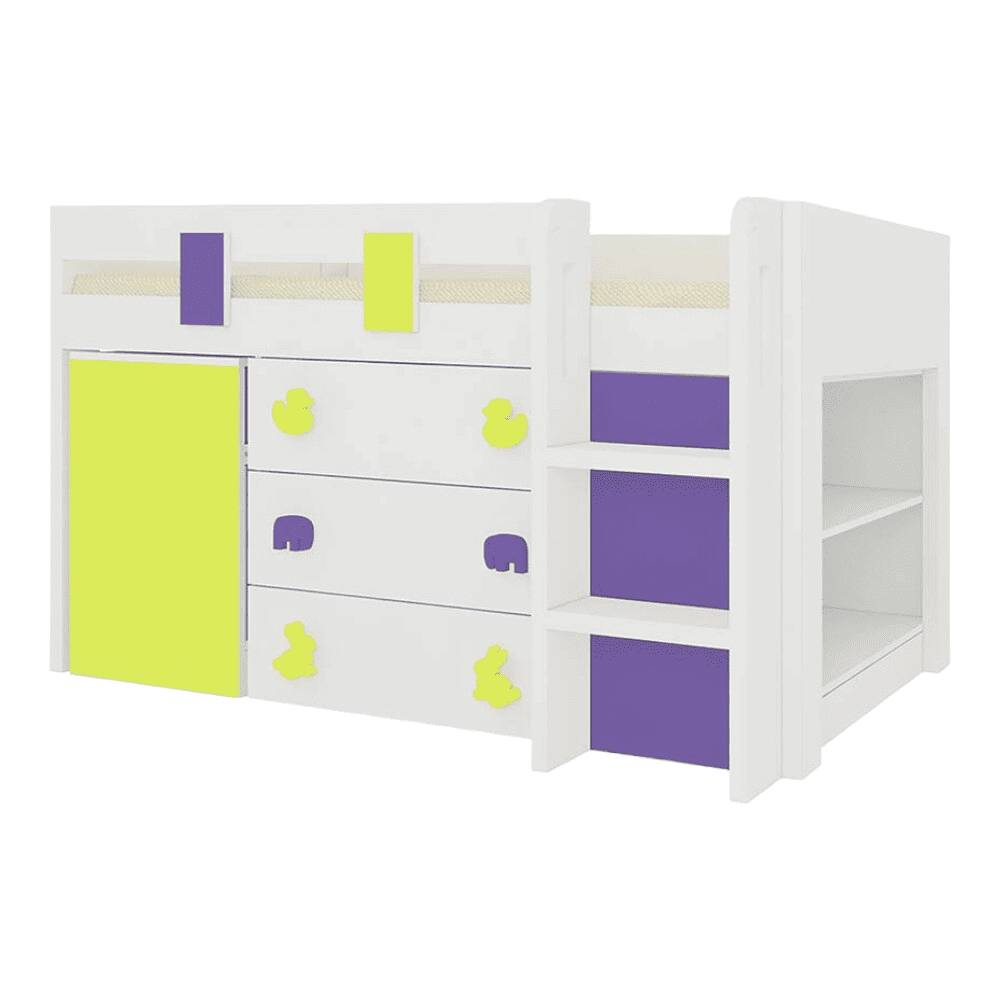 Sonoma Engineered Wood Drawer Storage Bed in Yellow Colour