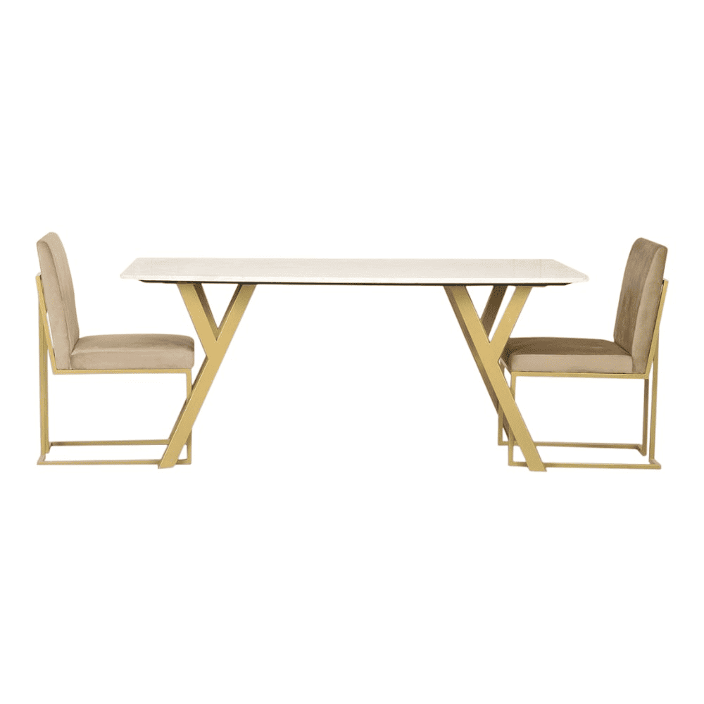 Armadale Rectangle Marble 6 Dining Set