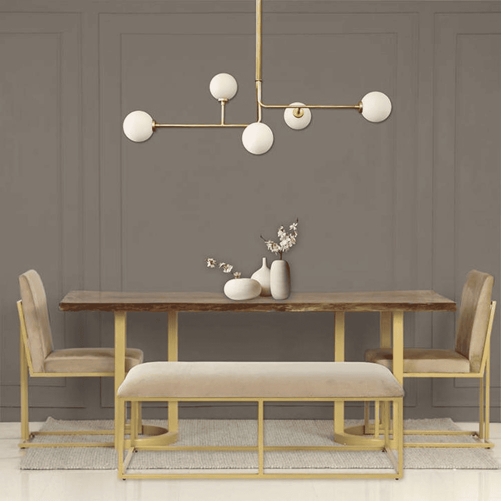 Aversa Rectangle Acacia Wood 6 Dining Set