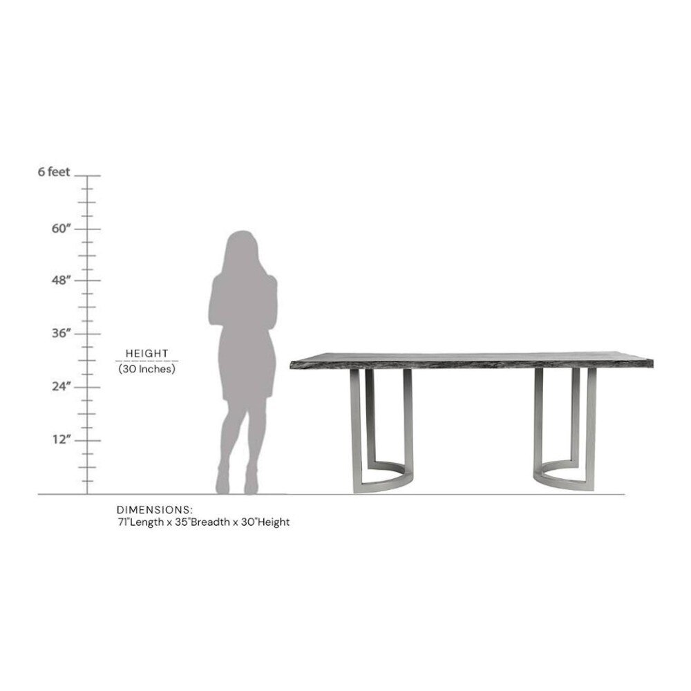 Aversa Acacia Wood 6 Dining Table