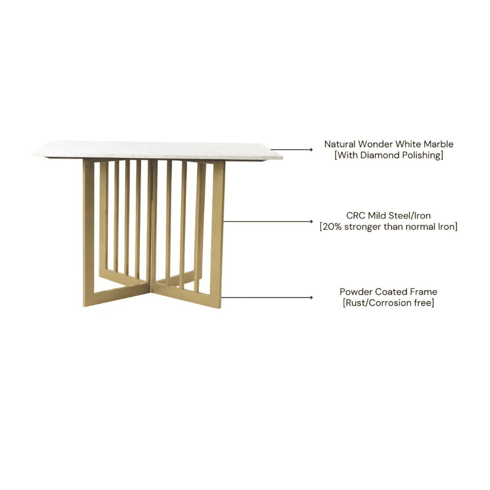 Allendale Marble 4 Dining Table
