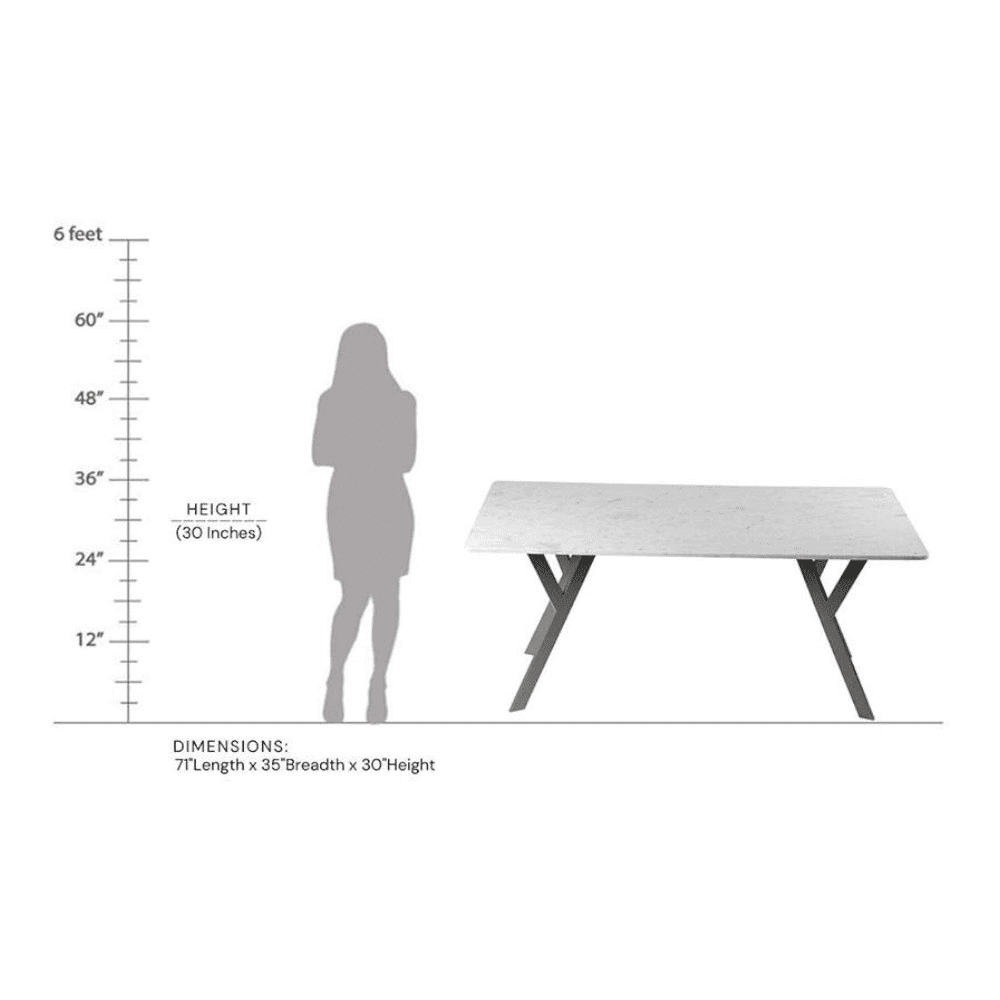 Armdale Marble 6 Dining Table