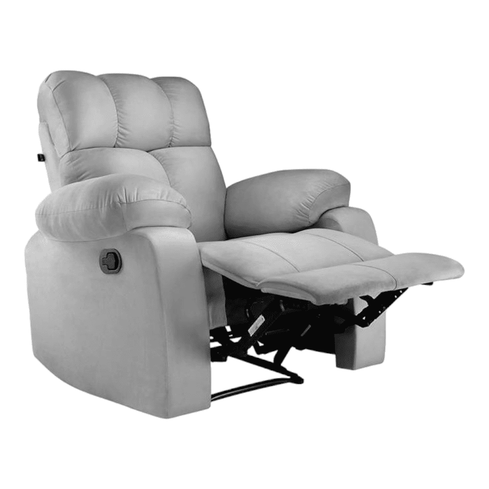 Helios Fabric One Seater Recliner in Grey Colour