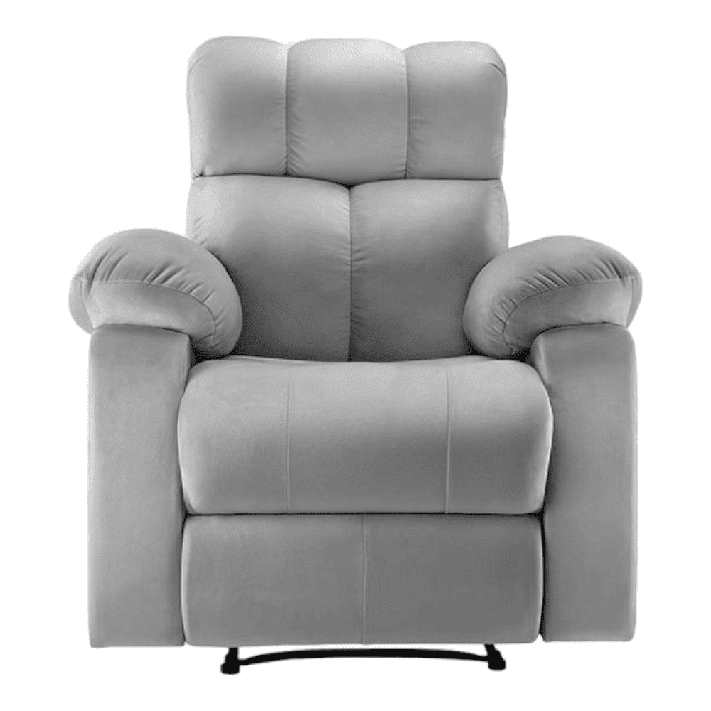Helios Fabric One Seater Recliner in Grey Colour