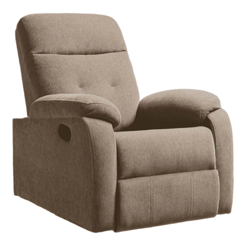 Rx5 Fabric One Seater Manual Recliner in Belgian Beige Colour
