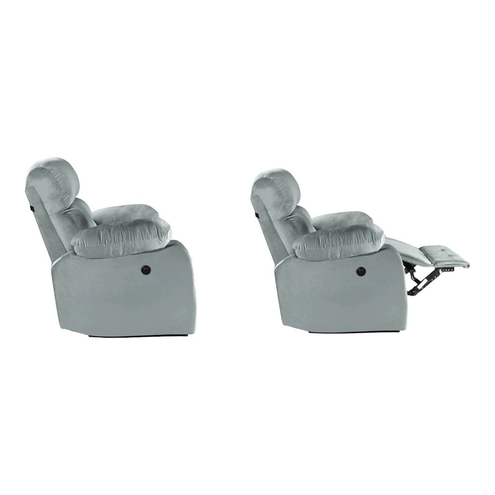 Avion Fabric One Seater Motorized Recliner in Grey Colour