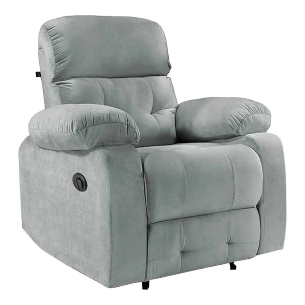 Avion Fabric One Seater Motorized Recliner in Grey Colour