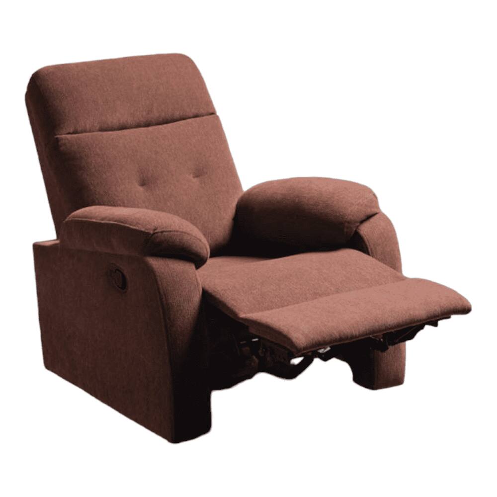 Rx5 Fabric One Seater Manual Recliner in Turkish Brown Colour