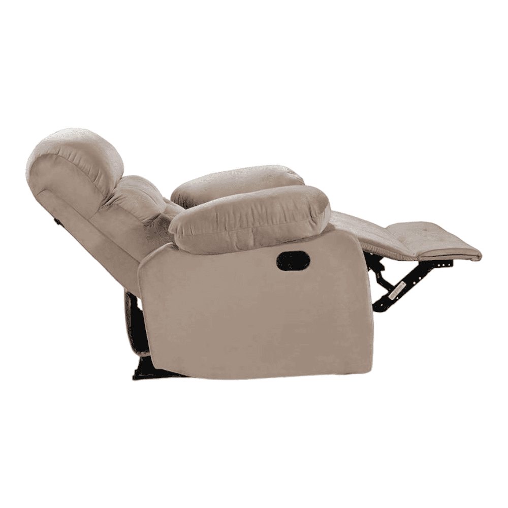Avion Fabric One Seater Manual Recliner in Beige Colour