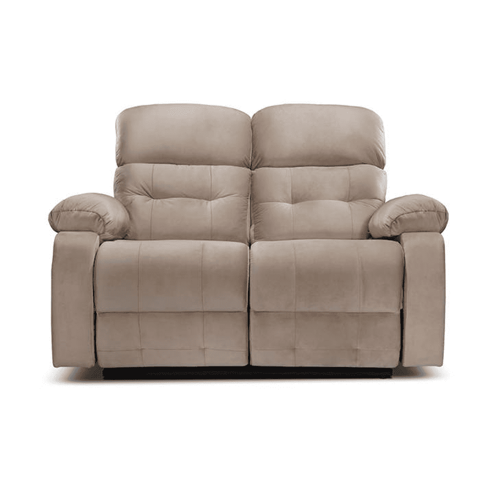 Avion Fabric Two Seater Manual Recliner in Beige Colour