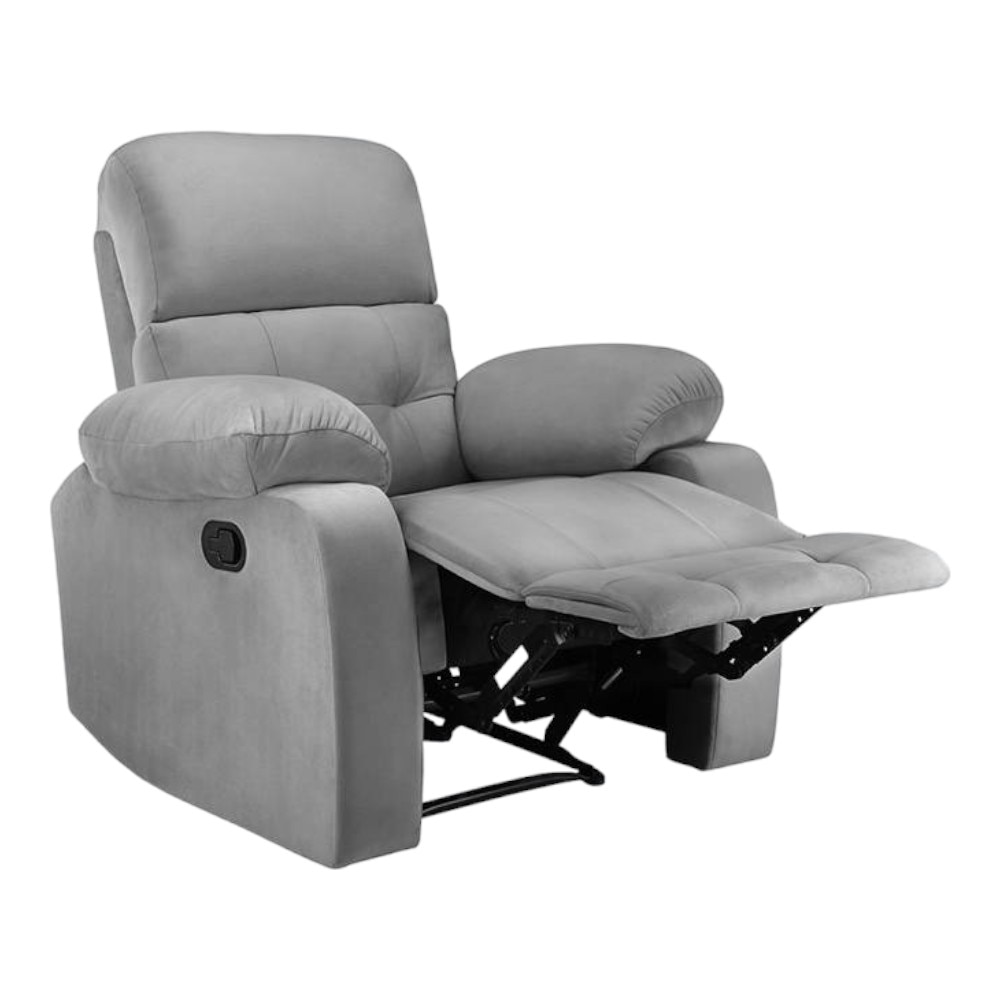 Avion Fabric One Seater Manual Recliner in Grey Colour