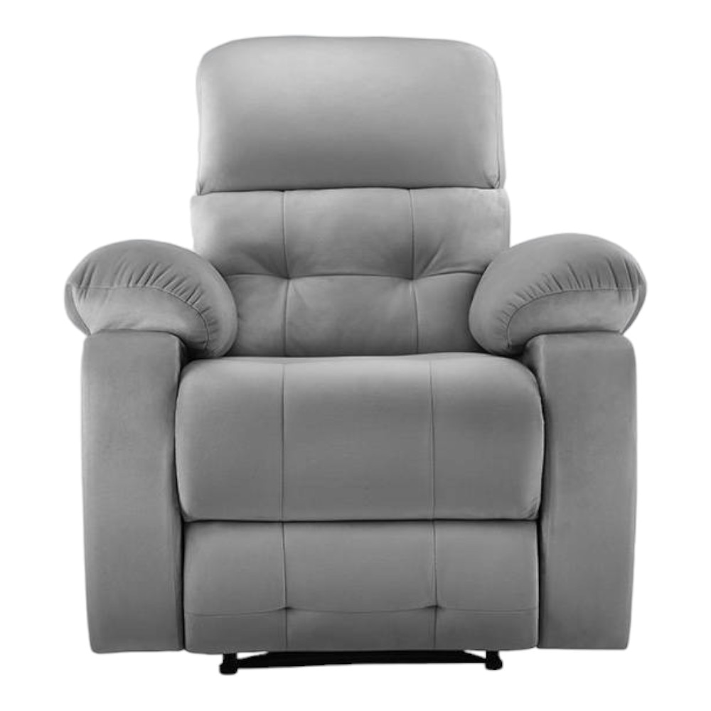 Avion Fabric One Seater Manual Recliner in Grey Colour