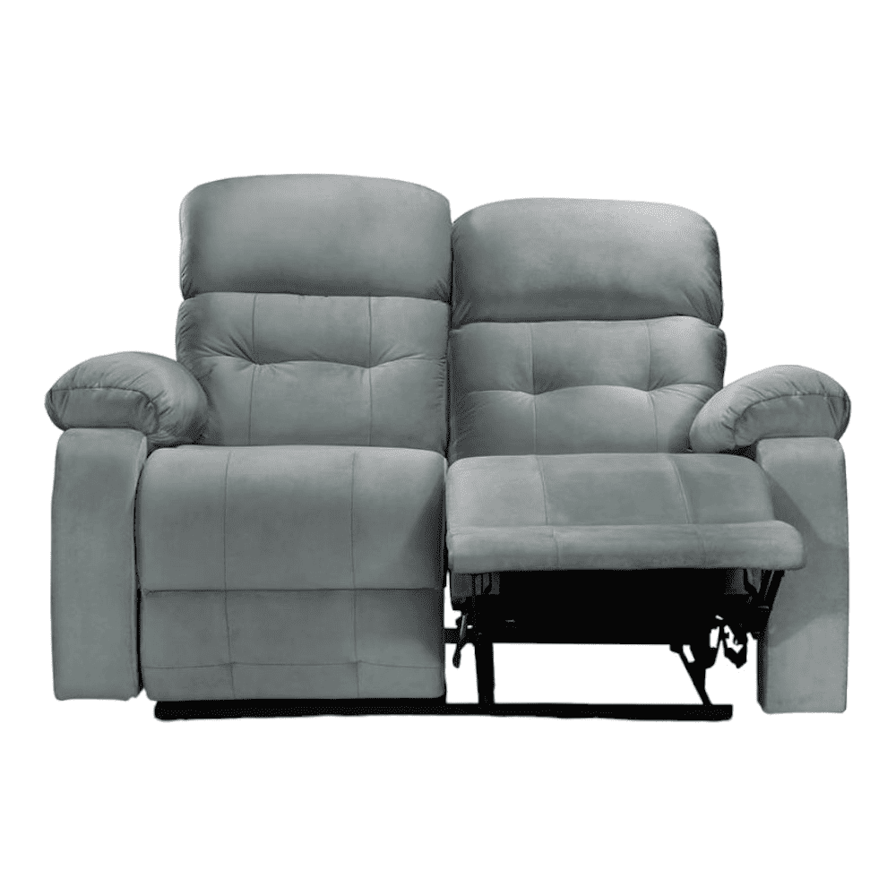Avion Fabric Two Seater Manual Recliner in Grey Colour