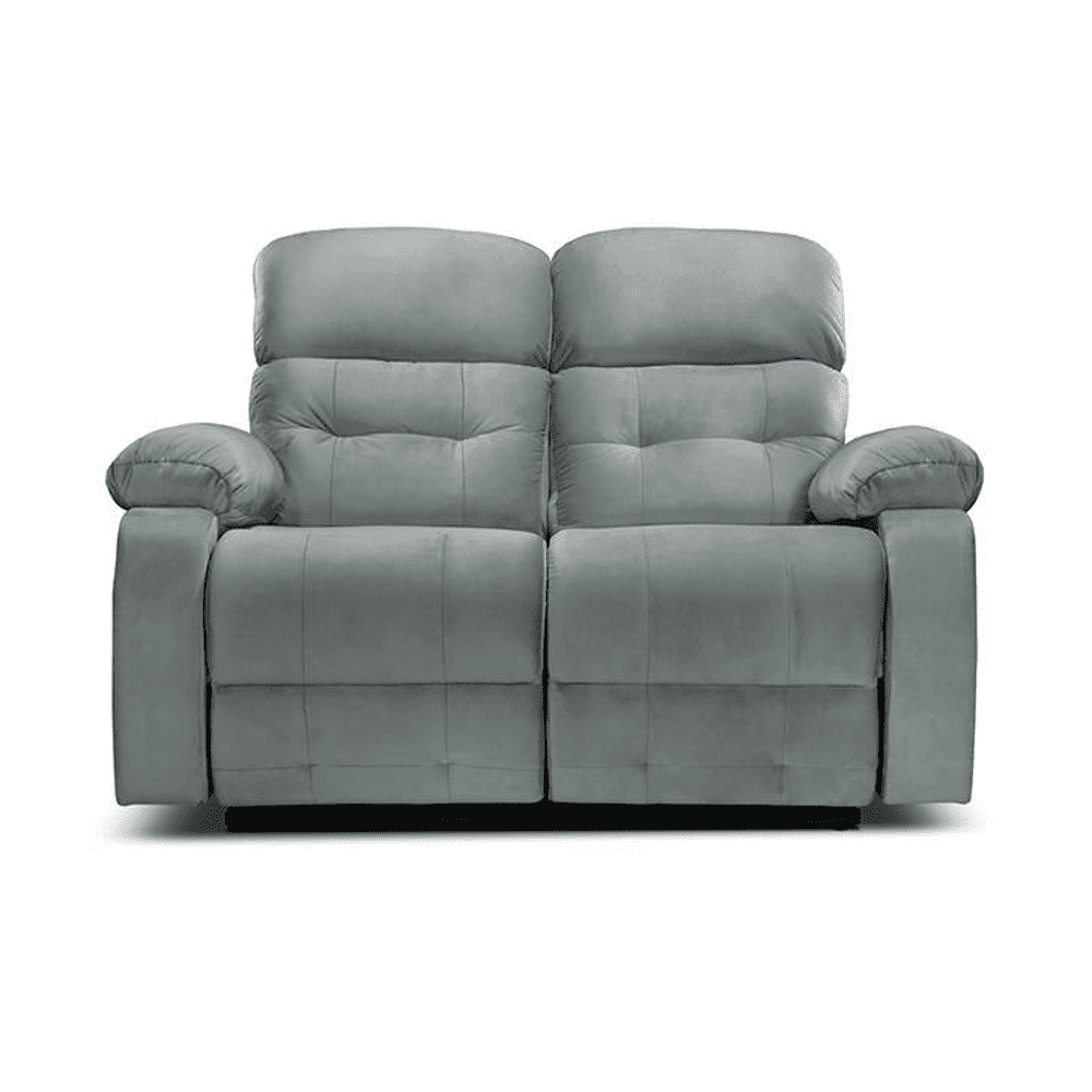 Avion Fabric Two Seater Manual Recliner in Grey Colour