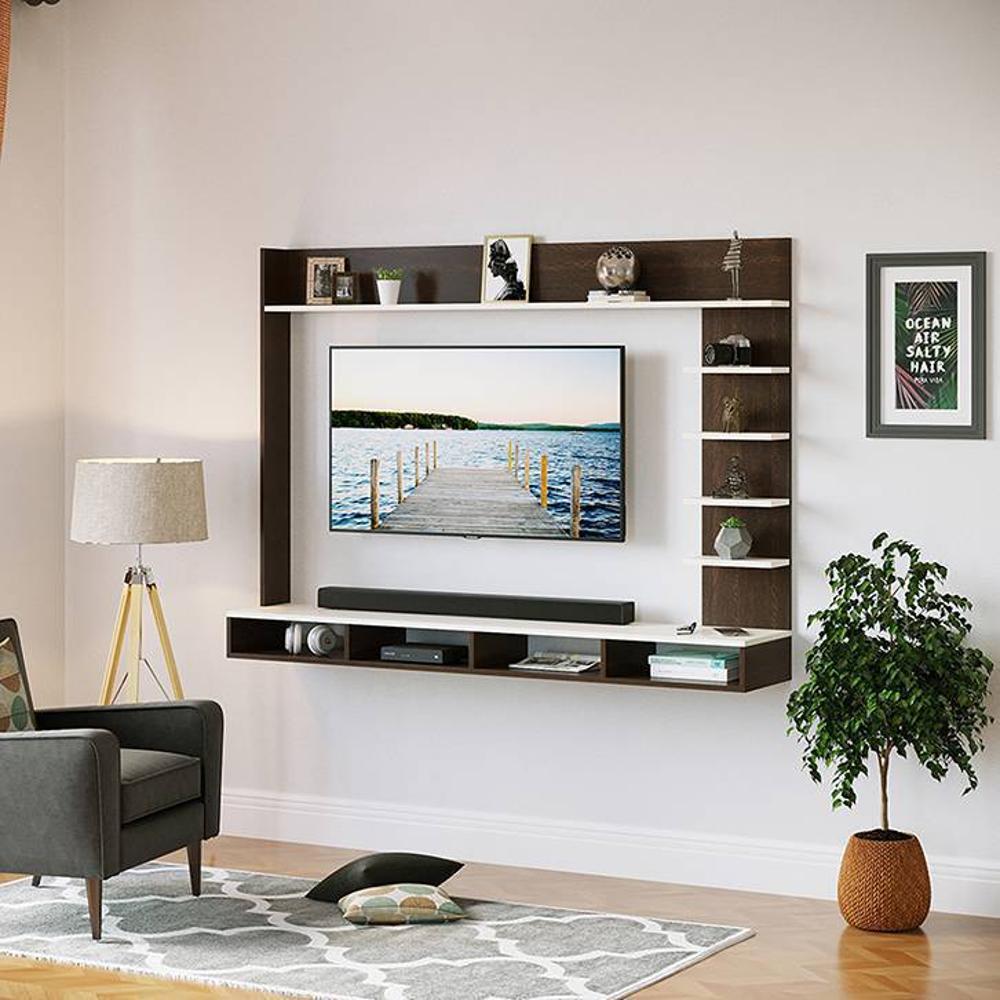 Primax Grande Engineered Wood TV Unit in Wenge Finish - 55"