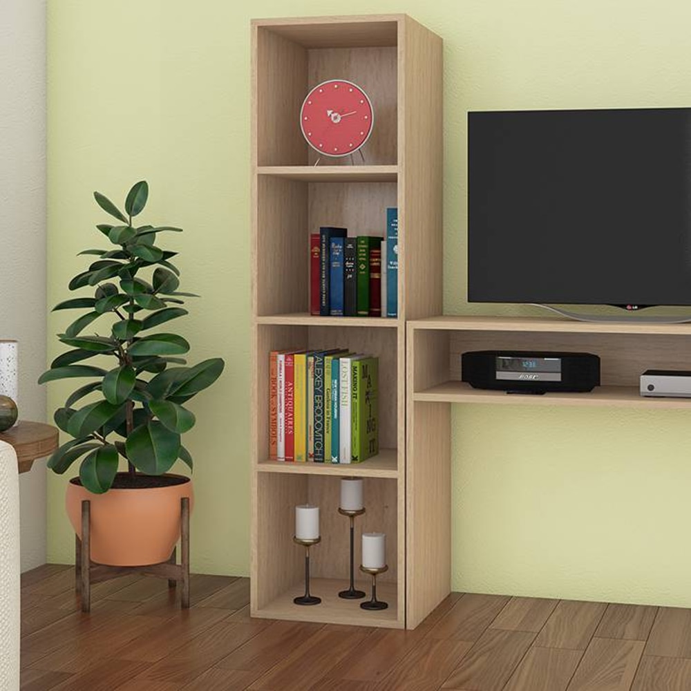 Saratoga Engineered Wood  Bookshelf in Canadian Maple Finish - Adona