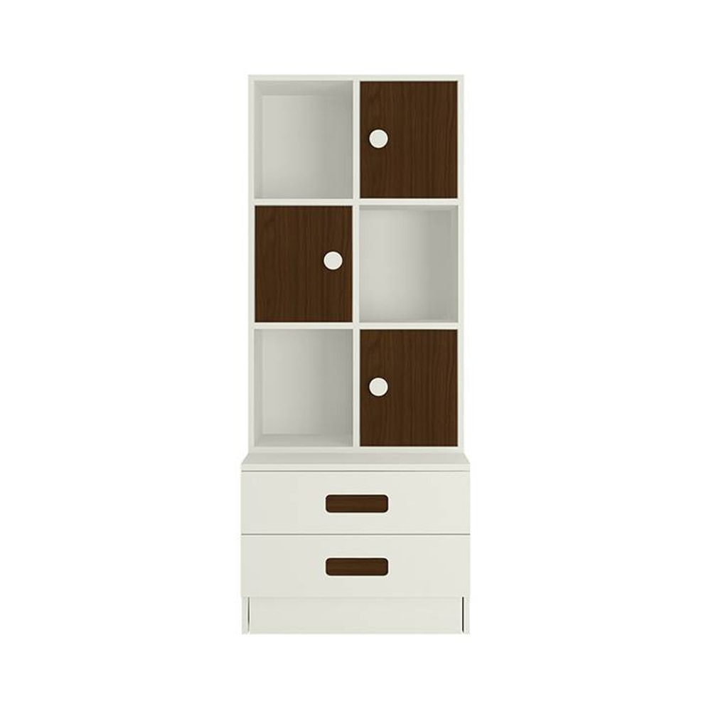Camila Engineered Wood  Bookshelf in Coffee Walnut Finish - Adona