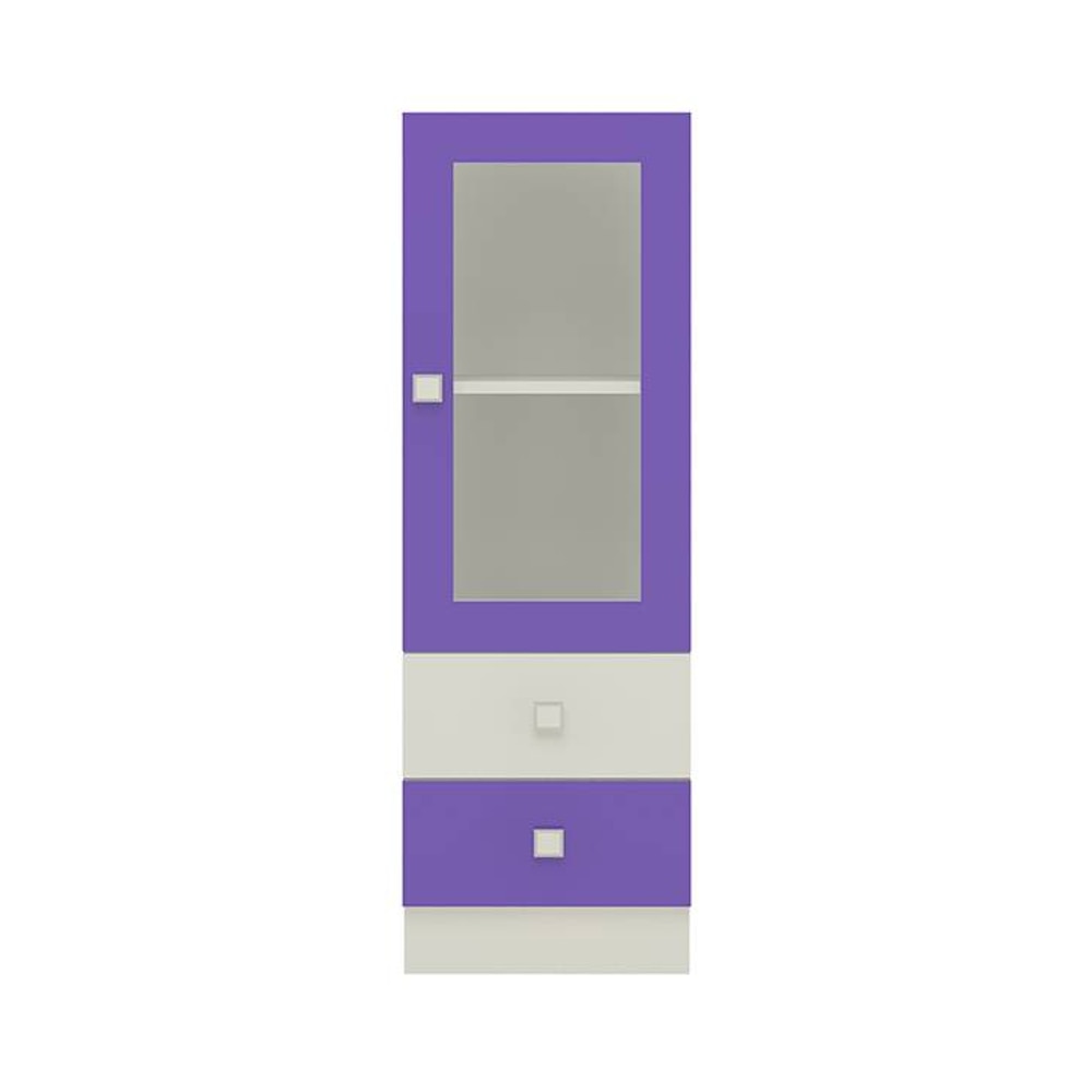 Regalia Engineered Wood  Bookshelf in Lavender Purple Finish - Adona