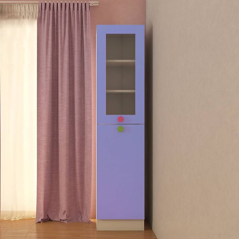Petite Engineered Wood  Bookshelf in Persian Lilac Finish - Adona
