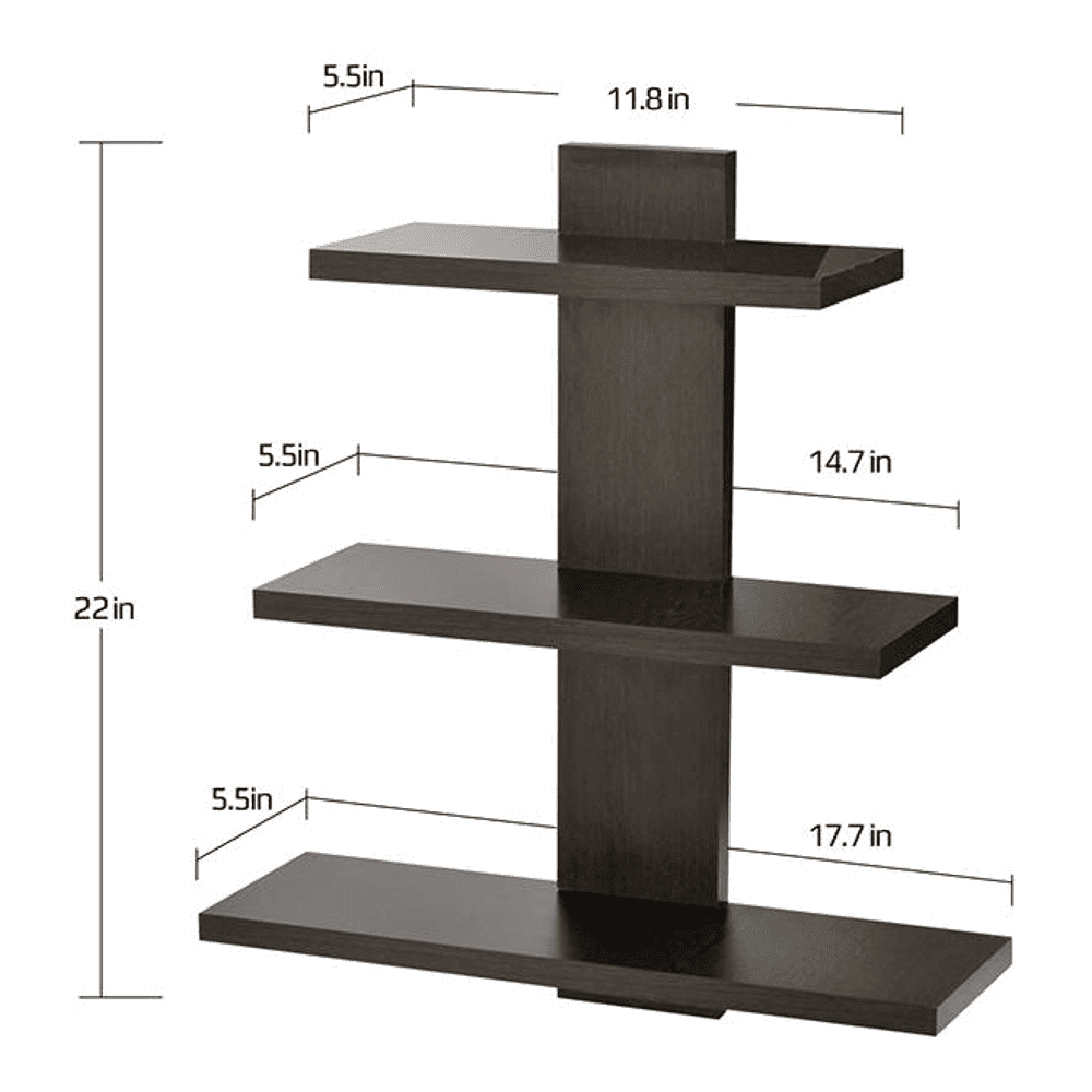 Phelix Engineered Wood Display Unit in Wenge Finish