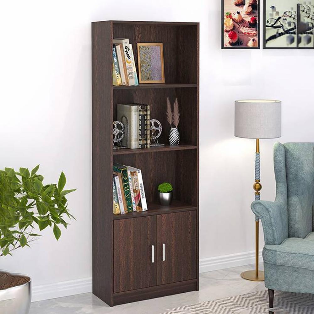 Sean Engineered Wood Bookshelf in Wenge Finish