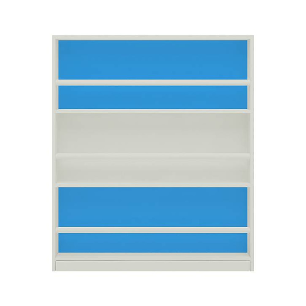 Kelsey Solid Wood  Bookshelf in Azure Blue Finish - Adona