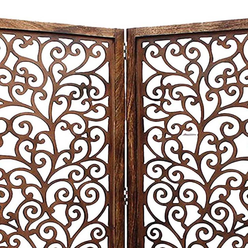 Shilpi Handcarved Wooden Room Divider Panels -NSHC002