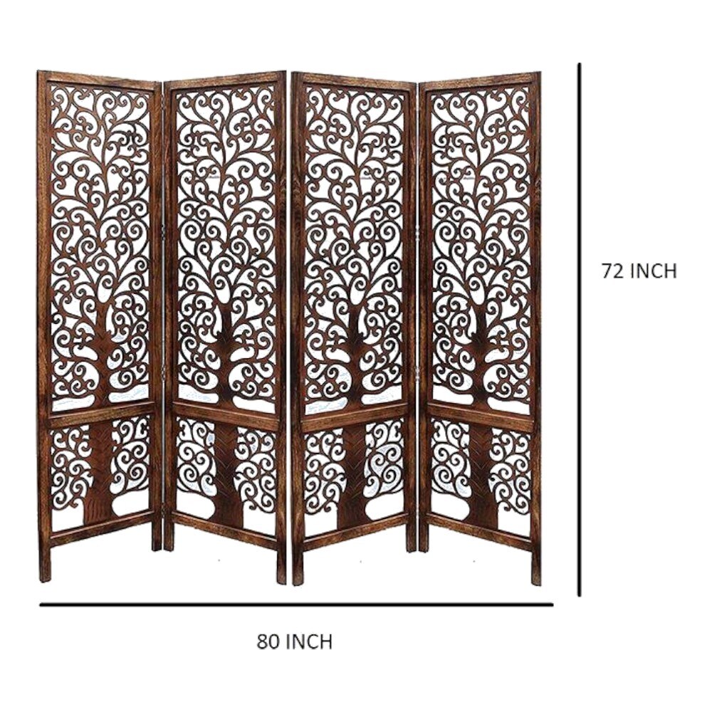 Shilpi Handcarved Wooden Room Divider Panels -NSHC002