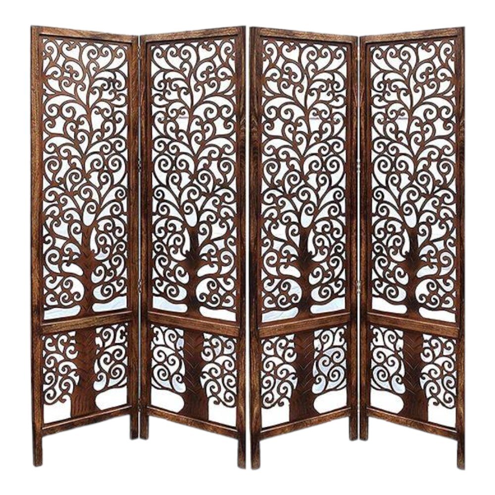 Shilpi Handcarved Wooden Room Divider Panels -NSHC002