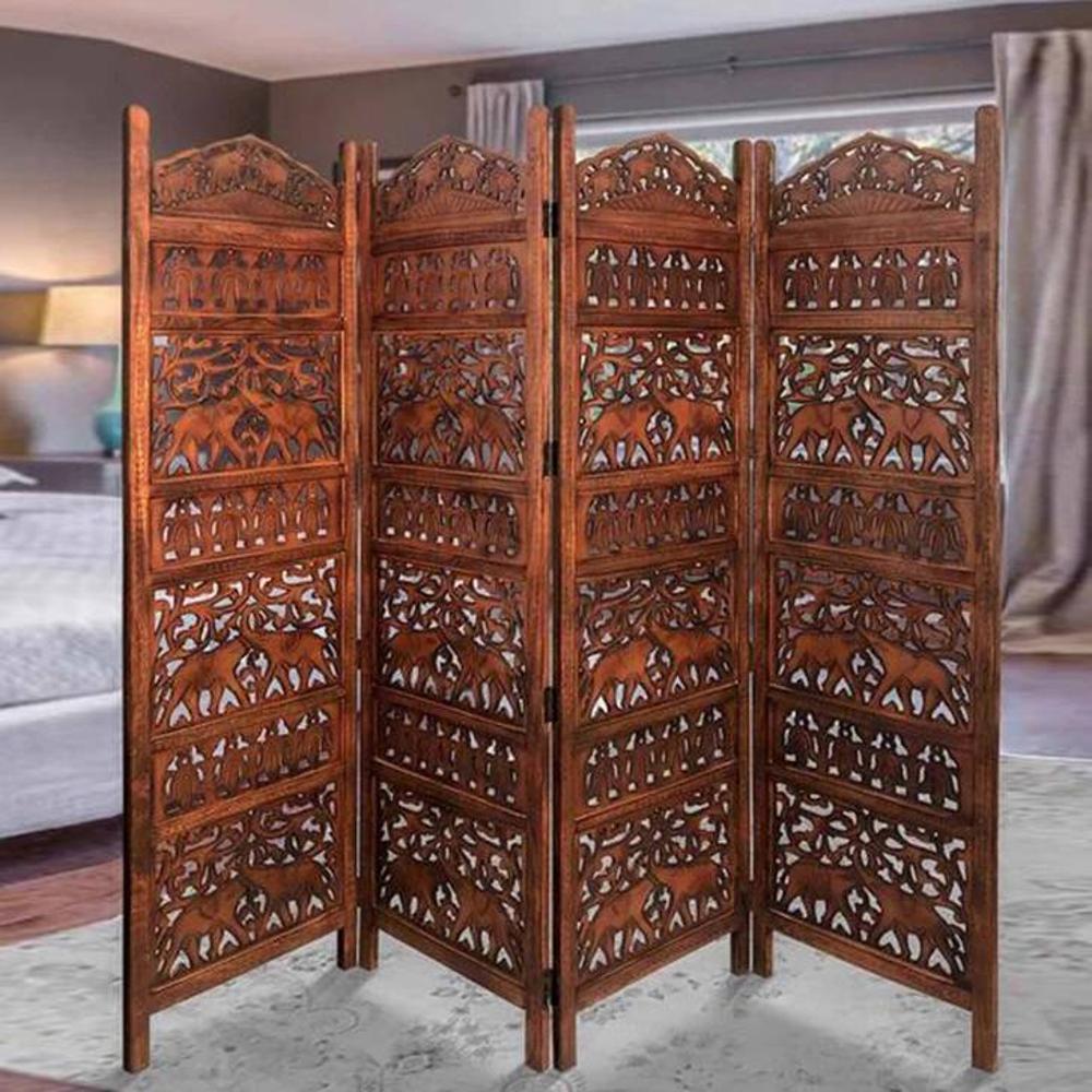 Shilpi Handcarved Wooden Room Divider Panels -NSHC004