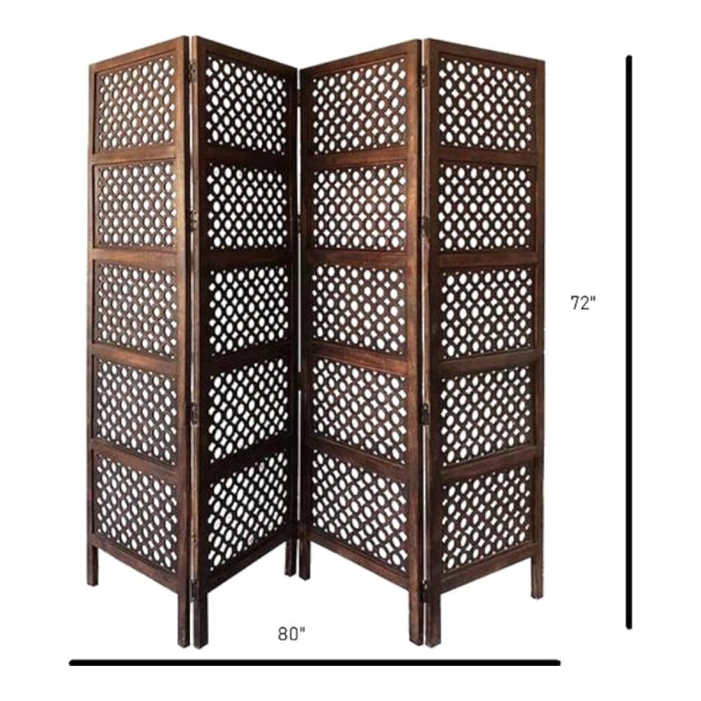 Shilpi Handcarved Wooden Room Divider Panels -NSHC007