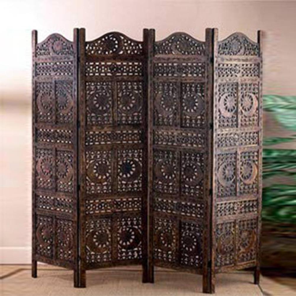 Shilpi Handcarved Wooden Room Divider Panels -NSHC009