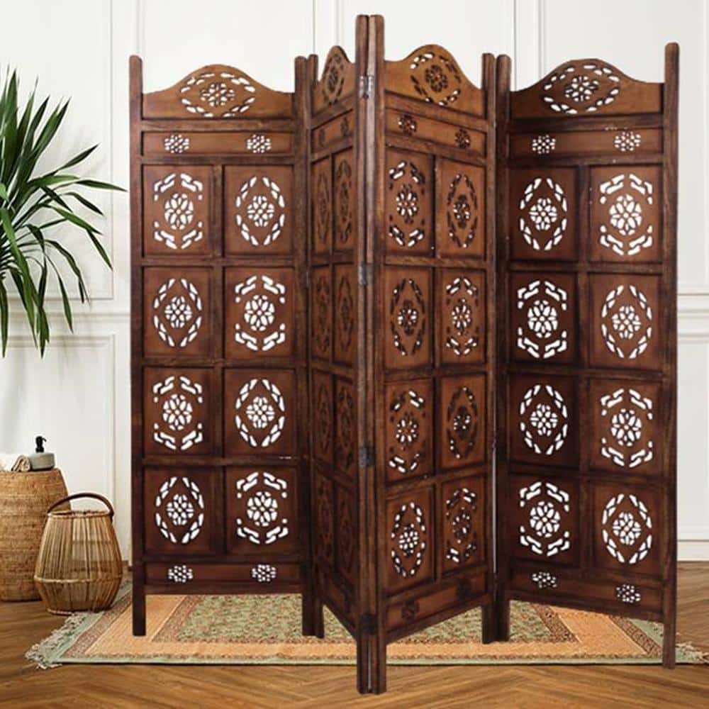 Shilpi Handcarved Wooden Room Divider Panels -NSHC010